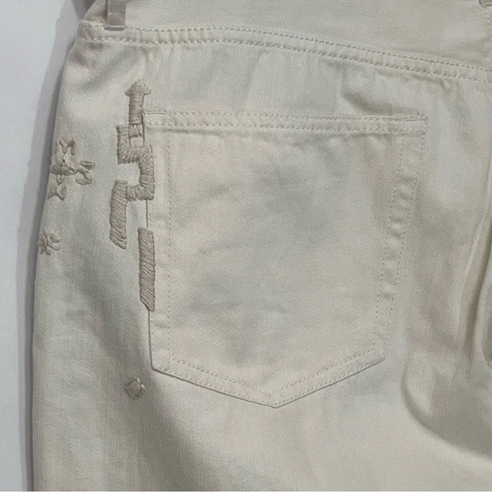 New Polo Ralph Lauren Avery Boyfriend Ivory‎ Wash Patchwork Jeans - Picture 8 of 14